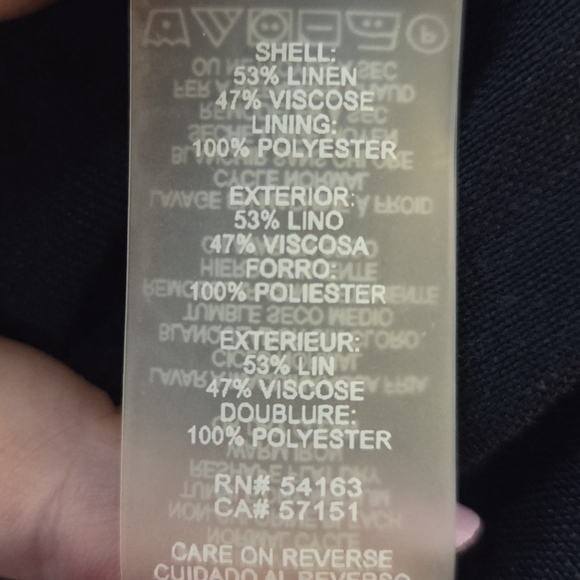 Karl Lagerfeld Dark Blue Belted Linenblend Midi Dress Size 12 - Picture 6 of 9